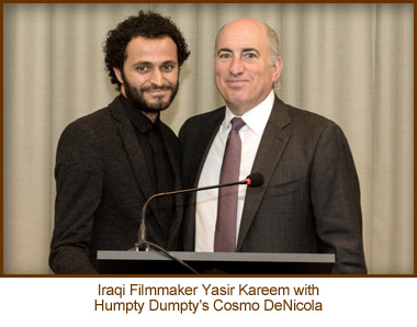 Iraqi Filmmaker Yasir Kareem with Humpty Dumpty's Cosmo DeNicola