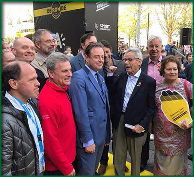 Mayor of Antwerp Bart De Wever and Delegation at Opening of the Tour du Flanders