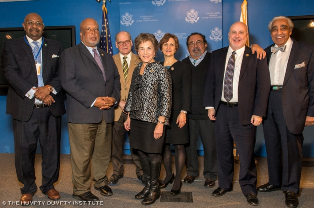 HDI’s 50th U.S. Congressional program To the United Nations (December 2015) HDI Chairman Al Khalafalla (far left) with Members of Congress (left to right) Bennie Thompson (D-MS), Steve Cohen (D-TN), Janice Schakowsky (D-IL), Suzanne Bonamici (D-OR), Raul Grijalva (D-AZ),  Marc Pocan (D-WI), Charlie Rangel (D-NY)